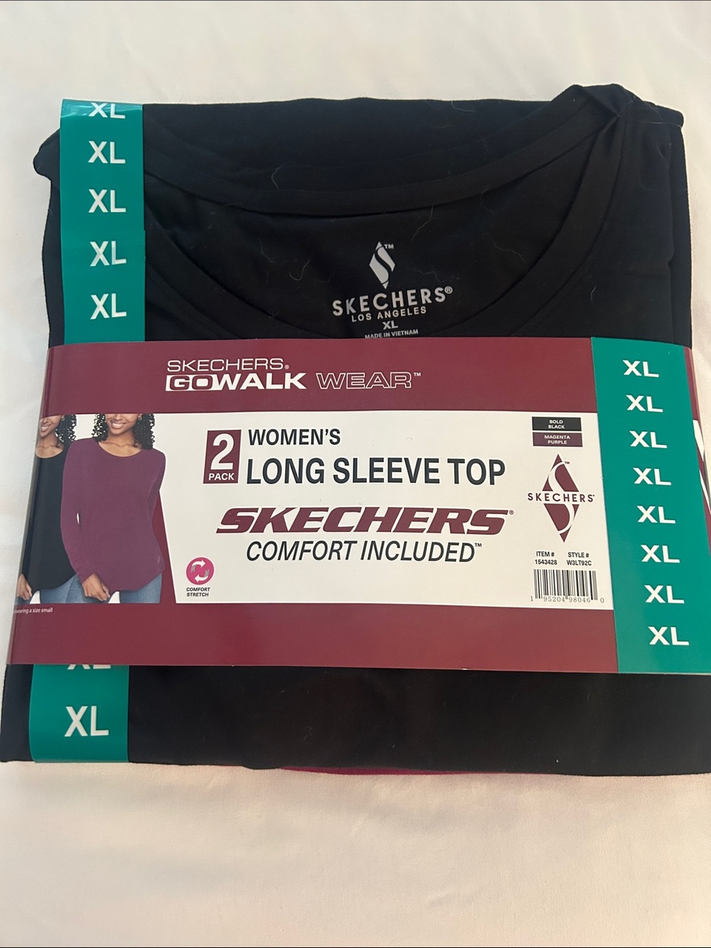 Skechers Women’s Long Sleeve Top - Wine - Picture 2 of 2